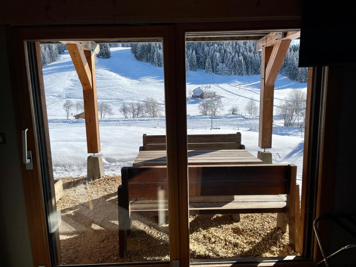 Gite Avec Terrasse Et Belle Vue - Chaletnelda Com Lamoura Kültér fotó