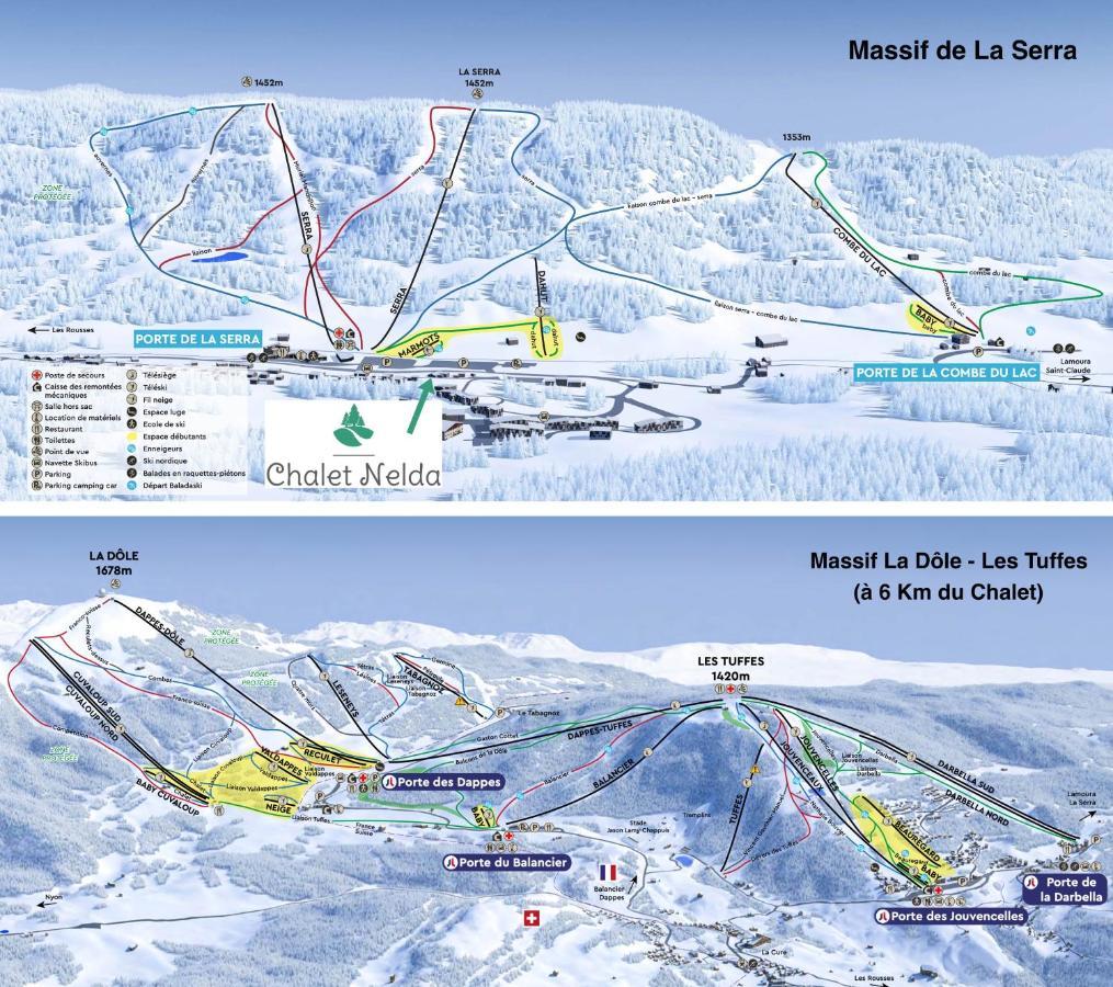 Gite Avec Terrasse Et Belle Vue - Chaletnelda Com Lamoura Kültér fotó