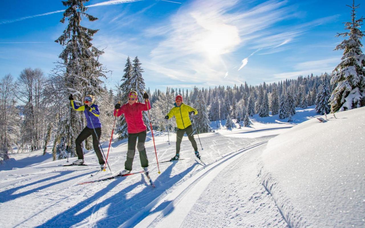 Gite Avec Terrasse Et Belle Vue - Chaletnelda Com Lamoura Kültér fotó